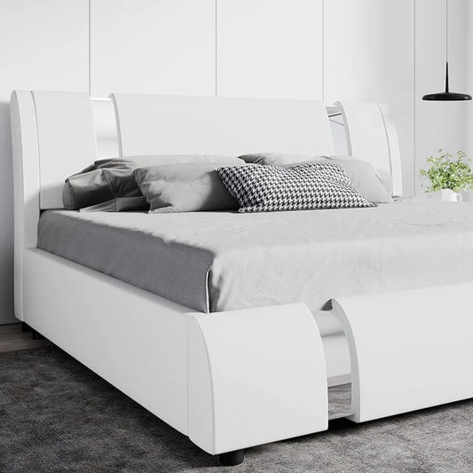 Full Size White Luxury Bedframe