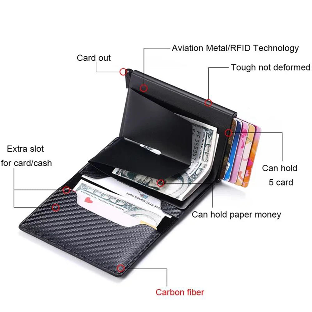 Carbon Fiber Apple Airtag Wallet