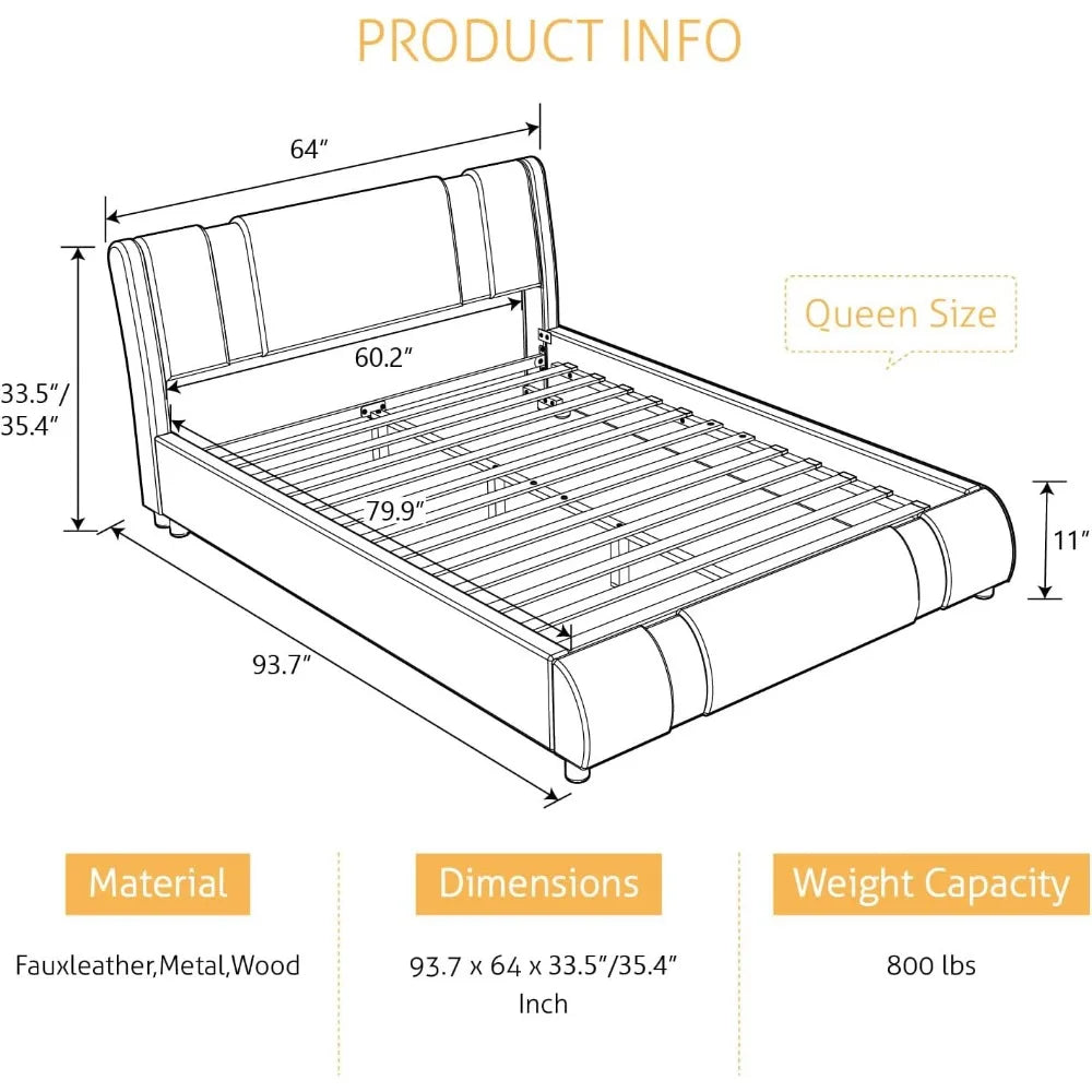 Full Size White Luxury Bedframe